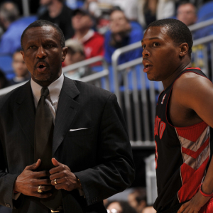 Kyle Lowry and Coach Dwane Casey Toronto Raptors