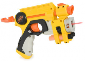 Yellow Nerf Pistol with Laser Sight