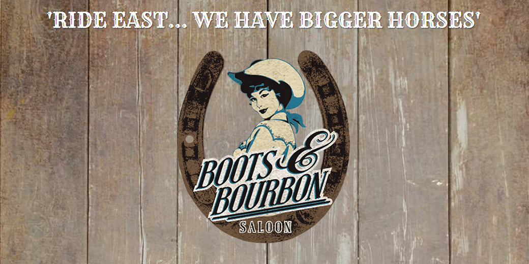 Boots and Bourbon Saloon Banner