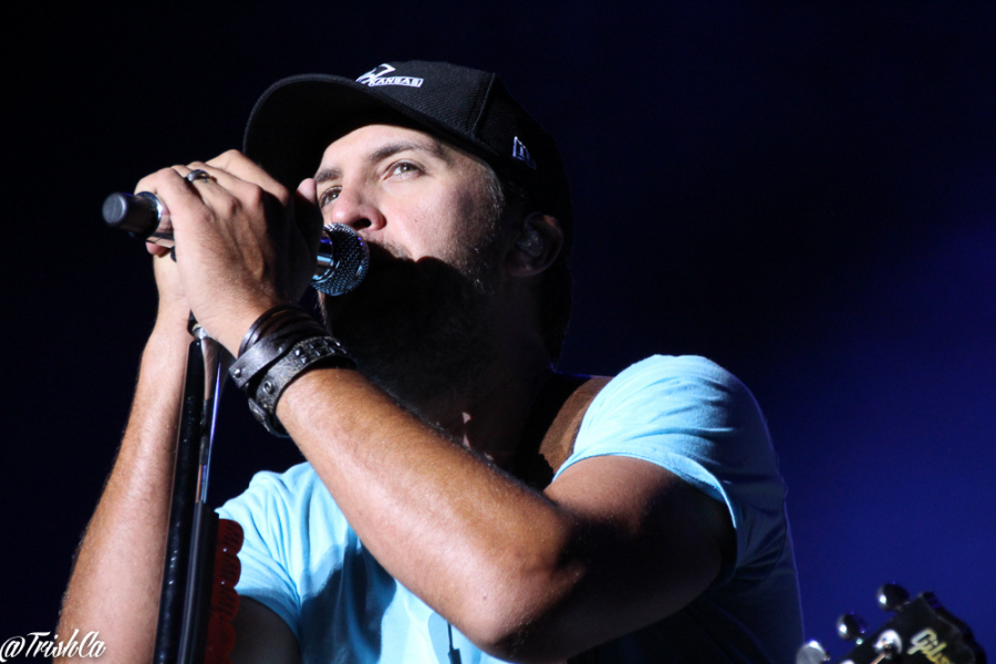 Luke Bryan on stage at Boots and Hearts 2014