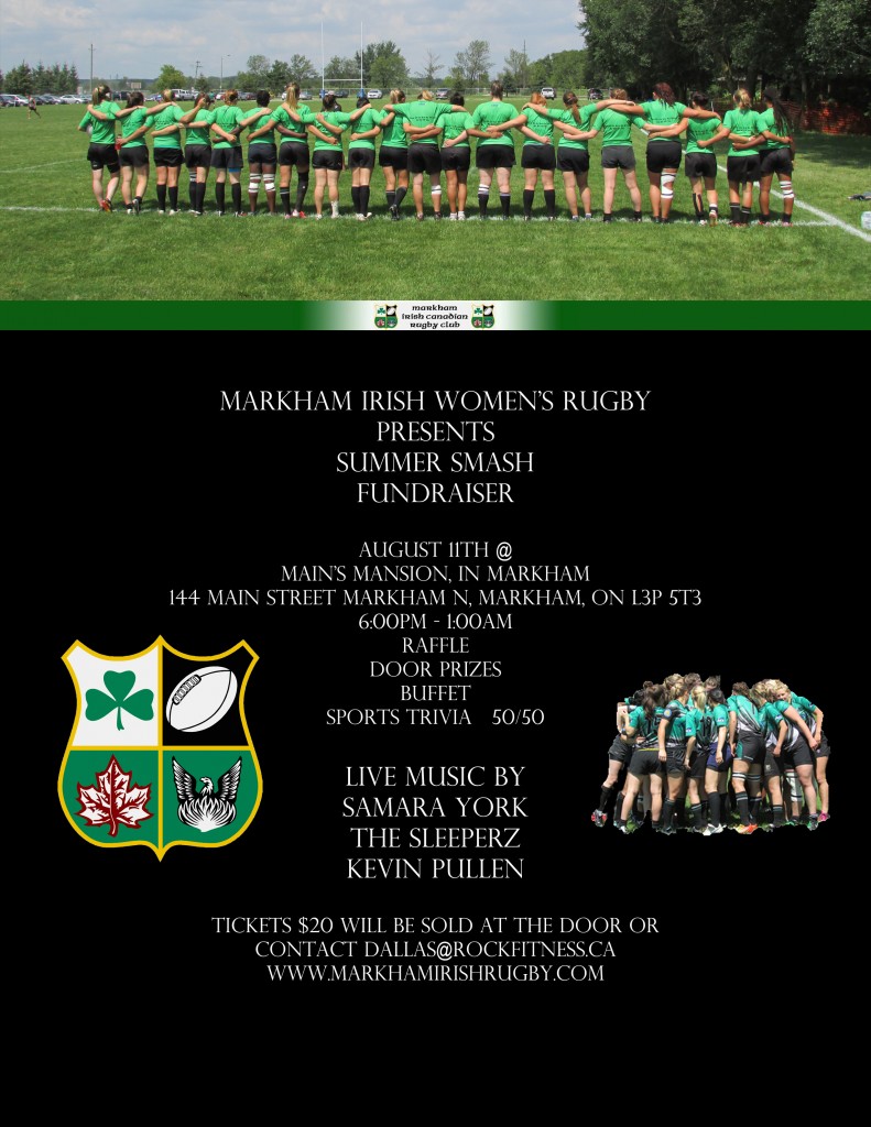 Markham Irish Rugby Fundraiser Flyer
