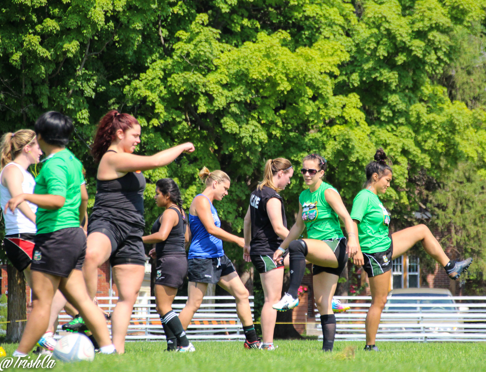 warm up - Markham Irish Canadian Rugby Club - Women's Fundraiser 
