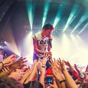 Walk The Moon on stage fans