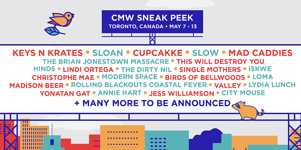 Canadian Music Week Sneak Peek 2018 Lineup Announcement