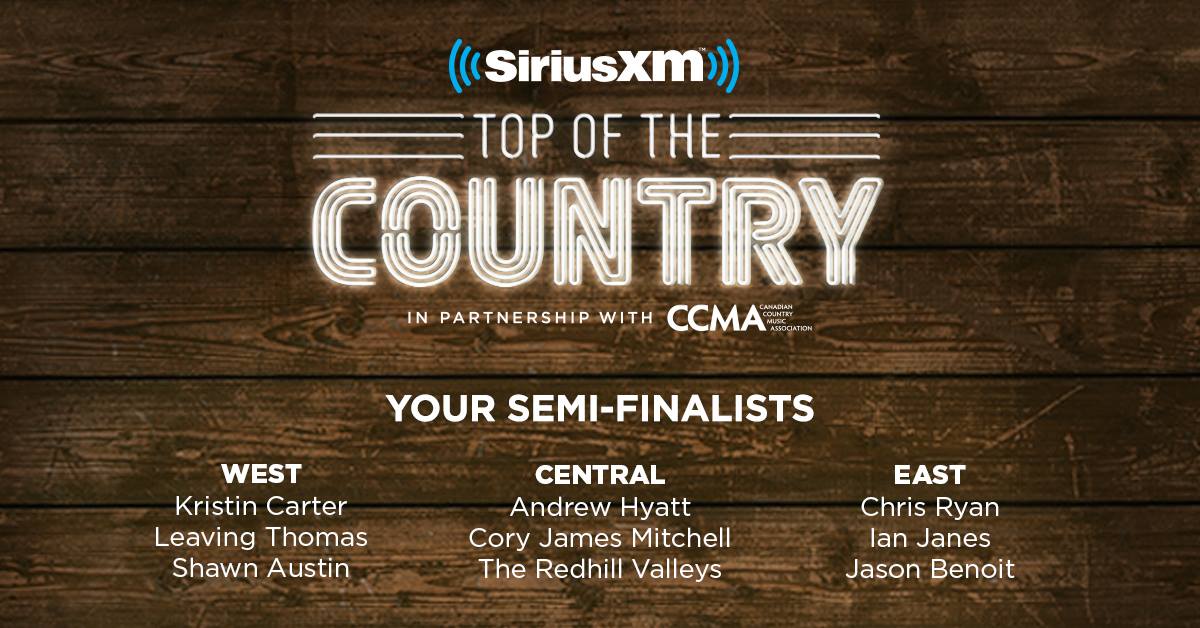 SiriusXM Announce Top of the Country Contest SemiFinalists