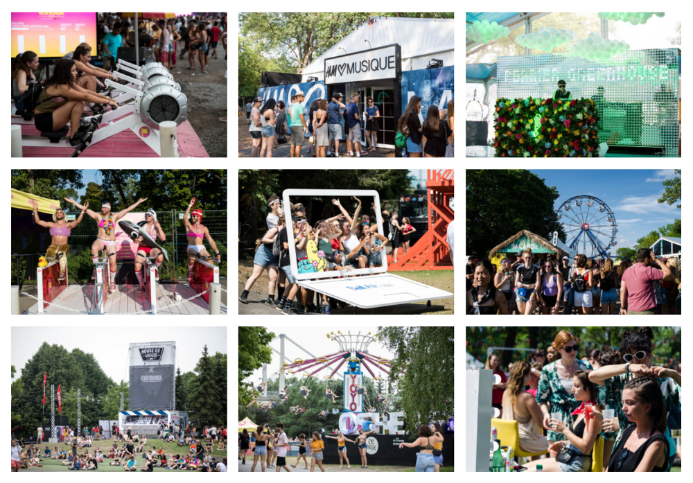 Osheaga Activities Grid