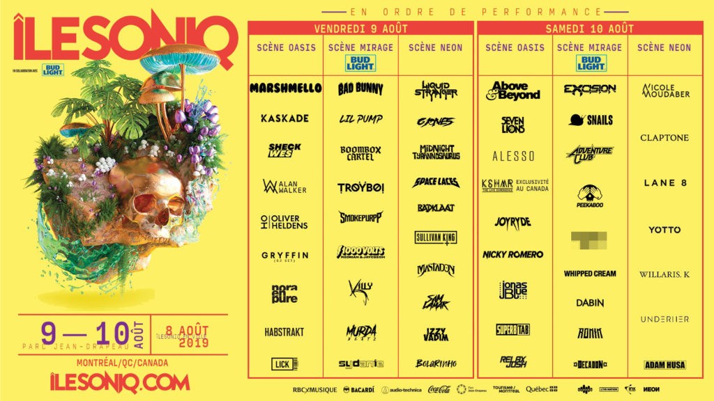 ileSoniq 2019 Schedule Poster EN