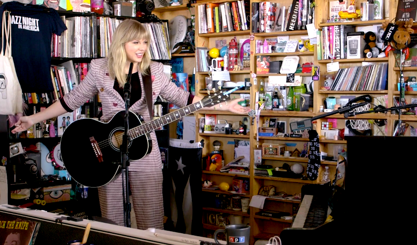 Taylor Swift NPR Tiny Desk Concert Screenshot