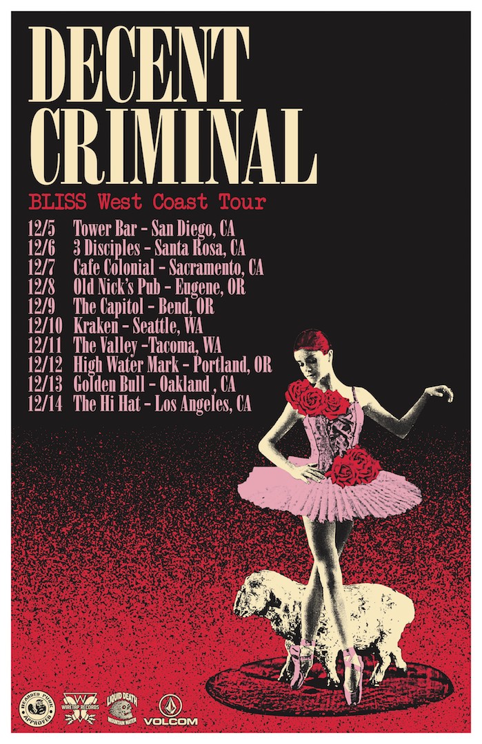 Decent Criminal - December 2019 Tour Poster