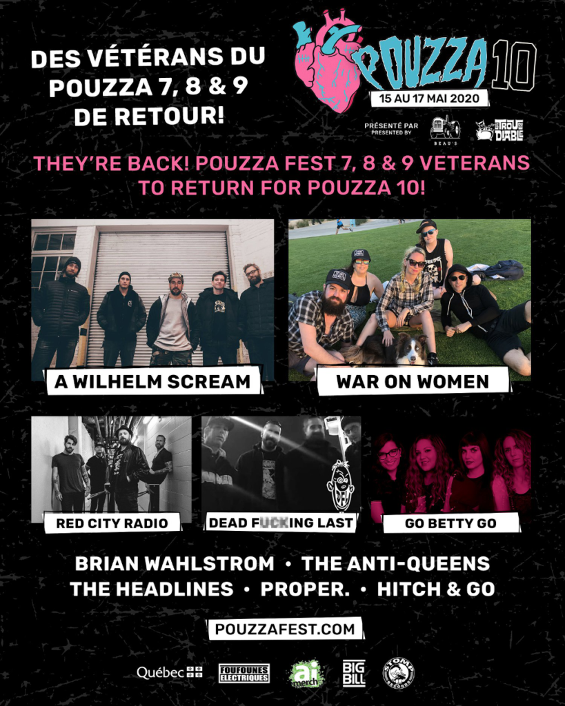 Pouzza Fest 2020 Year 7 8 9 Returning Acts Poster