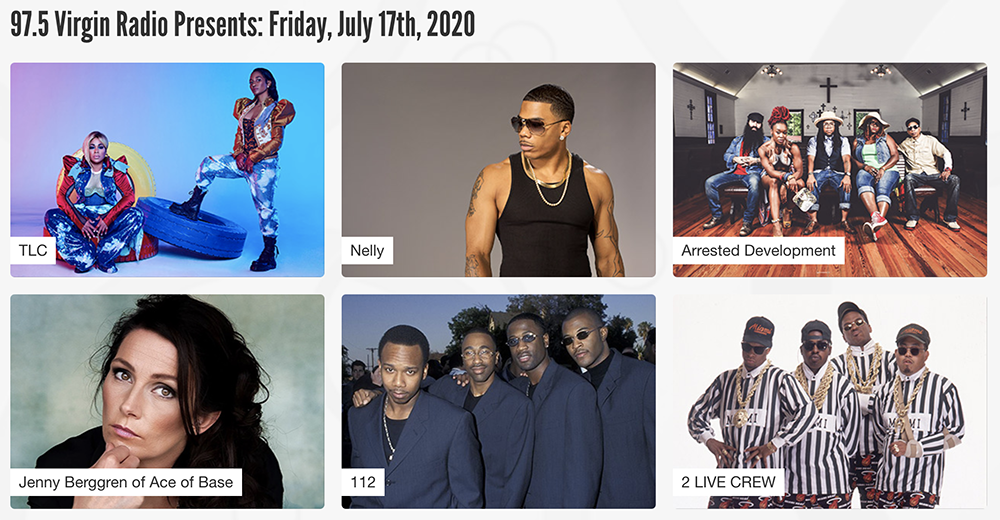 start.ca Rock the Park Flashback Friday 2020 Lineup Artists