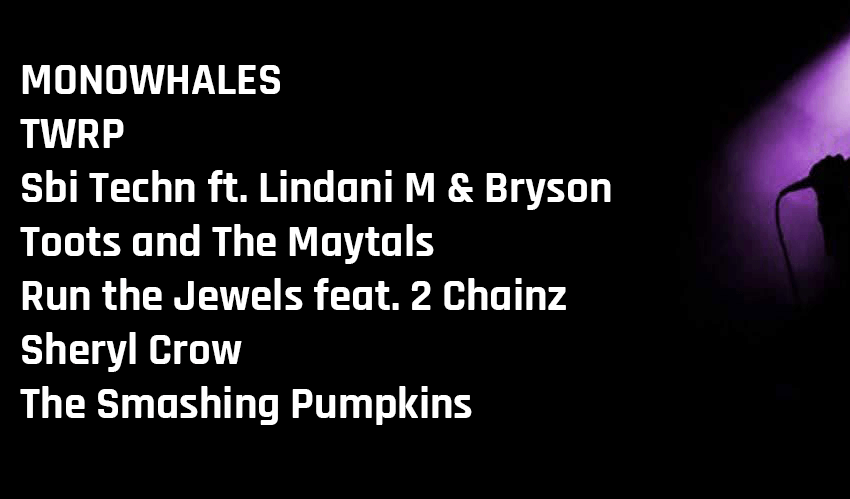 New Music Spotlight with MONOWHALES, TWRP, Sbi Techn ft. Lindani M & Bryson, Toots and the Maytals, Run the Jewels feat. 2 Chainz, Sheryl Crow, and The Smashing Pumpkins