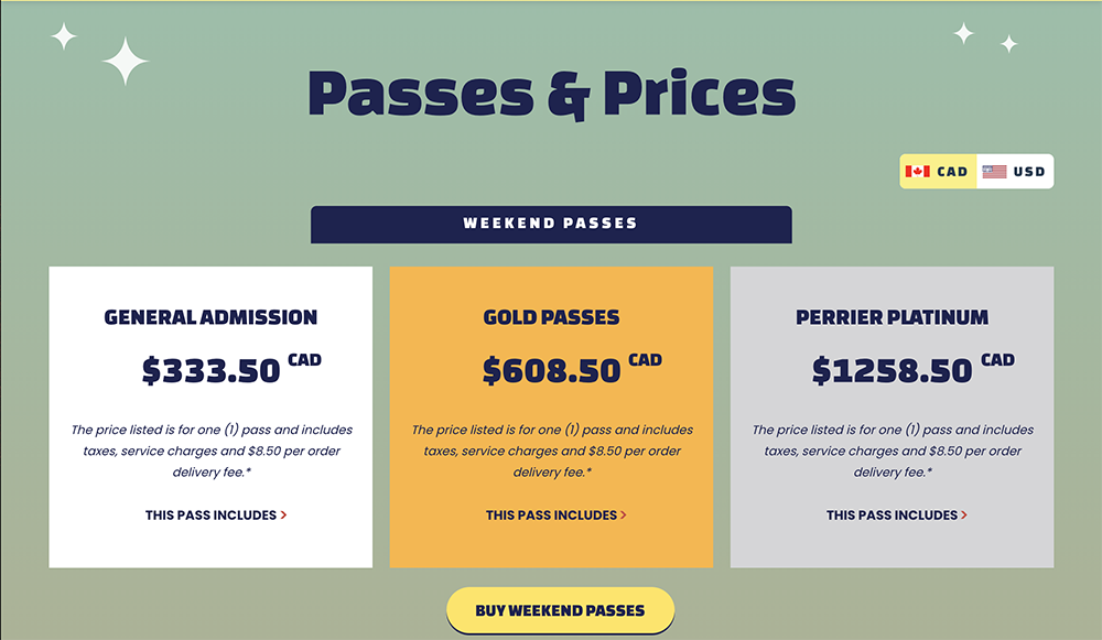 Osheaga Weekend Passes