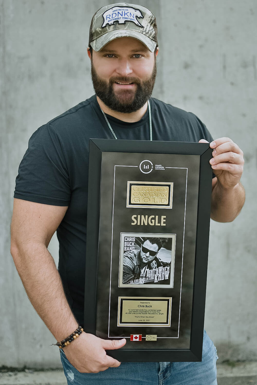 Chris Buck Gold Single Plaque - That's When You Know